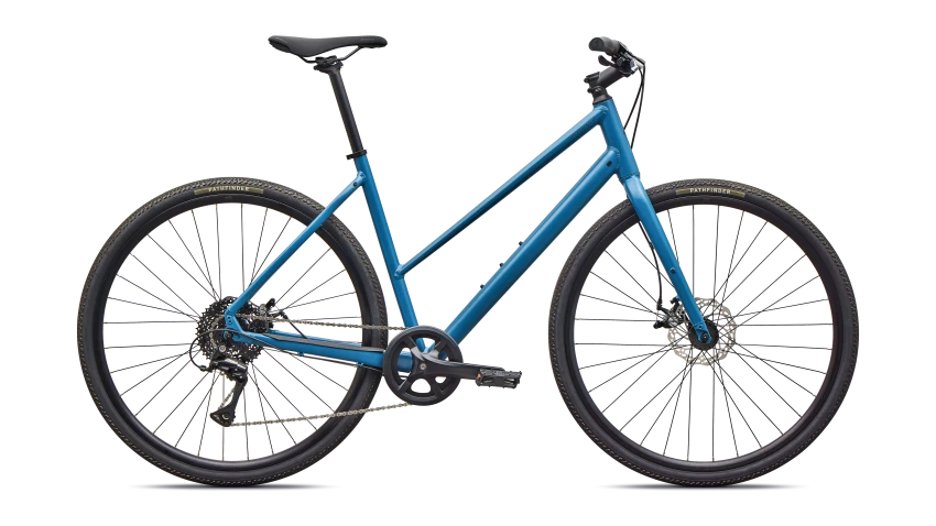 Specialized SIRRUS X 1.0 STEP THROUGH - S, Satin Grey blue / Cast blue Metallic Frost Reflective, 2026 