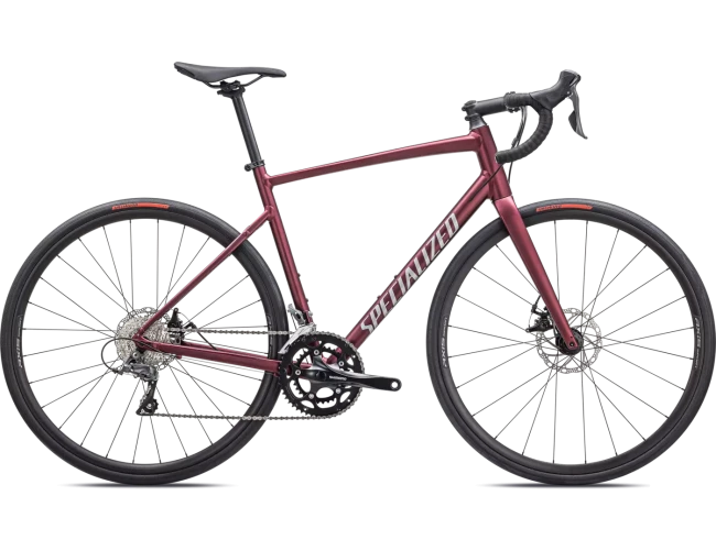 Specialized Allez E5 Disc - M/54 ,Satin Maroon / Silver Dust / Flo Czerwony, 2024