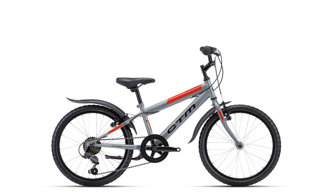 CTM SCOOBY 1.0 - matná šedá / neónová červená 11, 2025 