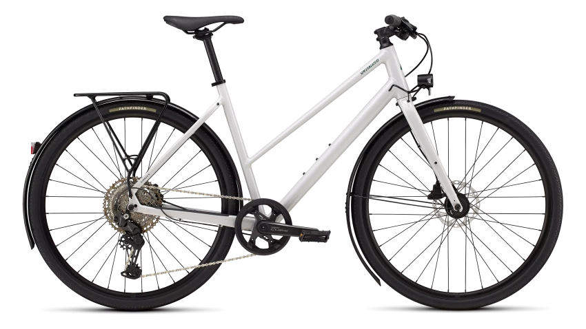 Specialized SIRRUS X 3.0 EQ STEP THROUGH - S, Gloss Dove Grey/Metallic Pine Frost Reflective, 2026