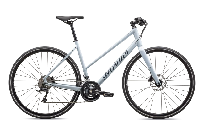 Specialized SIRRUS 3.0 STEP THROUGH - M, GLOSS MORNING MIST / SATIN DEEP MARINE REFLECTIVE, 2023